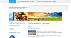 Desktop Screenshot of developpementdurable.org